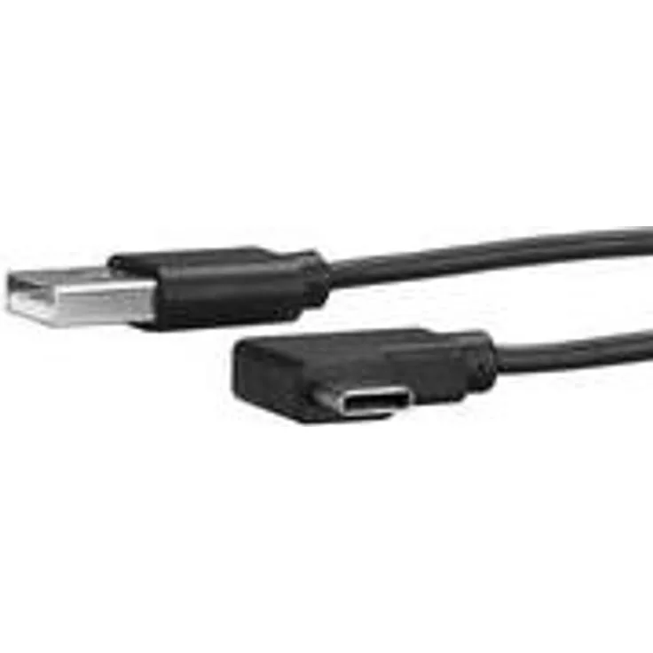 StarTech.com USB-A to USB-C Cable - Right-Angle - M/M - 1,0m (3 ft.) - USB2.0 - USB-Kabel - USB (M) gerade bis USB Typ C (M) rechtwinklig - USB2.0 - 1,0m - Schwarz (USB2AC1MR)