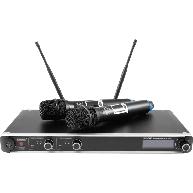 Omnitronic UHF-302 2-Kanal-Funkmikrofonsystem 823-832/863-865MHz