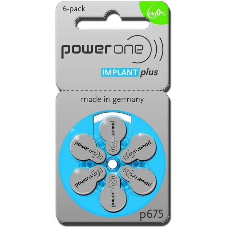 Power One 10 Packs (60 Batteries) Power One Cochlear Implant Batteries! 60 Batteries by Power One