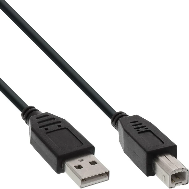 InLine - USB-Kabel - USB Typ B (M) bis USB (M) - USB2.0 - 30cm - Schwarz (34503X)