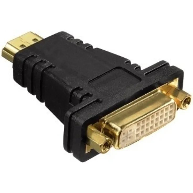 Hama Compact Adapter HDMI Plug - DVI-D Socket (Schwarz)