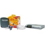 TechniSat DigiDish 33 Digitale Satelliten-Empfangs-Anlage inkl. Technisat Digit 4S Digitaler Satelliten-Receiver EIN-Teilnehmer-Set schiefergrau