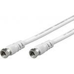 Goobay 50739 Sat Anschlusskabel, Antennenkabel, Koaxialkabel, F-Stecker auf F-Stecker,2-fach geschirmt, 5m, 80 dB, weiß