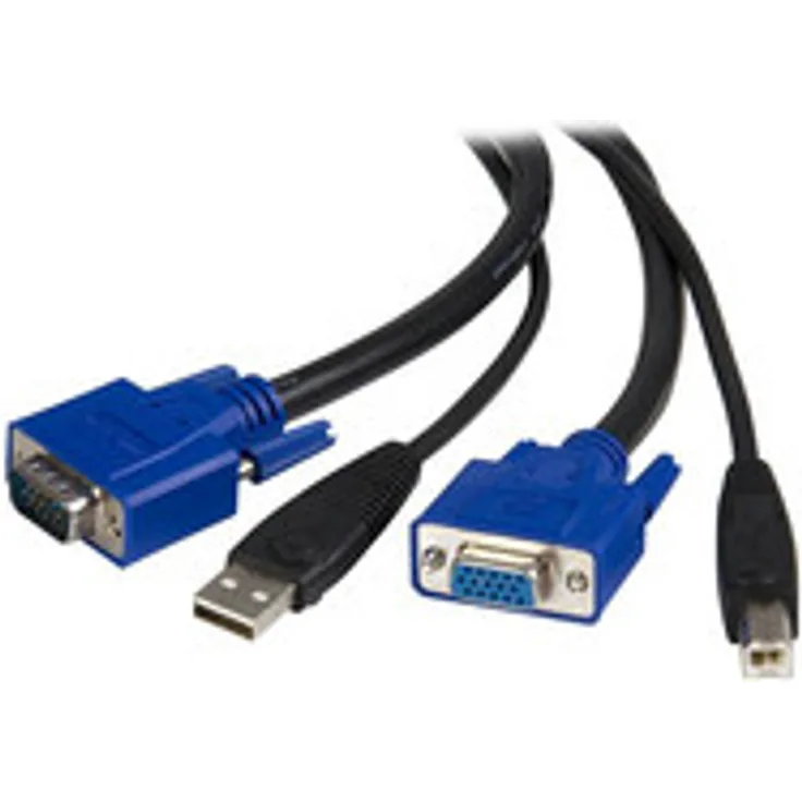 StarTech.com KVM Kabel USB VGA für KVM Switch 1,8m - Kabelsatz für KVM Umschalter 2x USB A/B Stecker