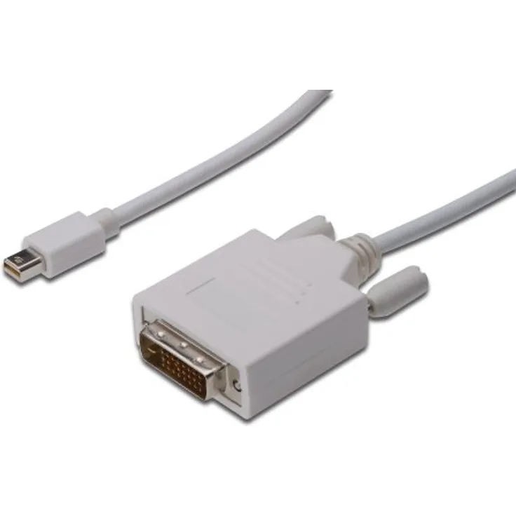 ASSMANN Mini DisplayPort zu DVI Adapterkabel, mini DP 1.1a, DVI(24+1), 3 Meter, Weiß