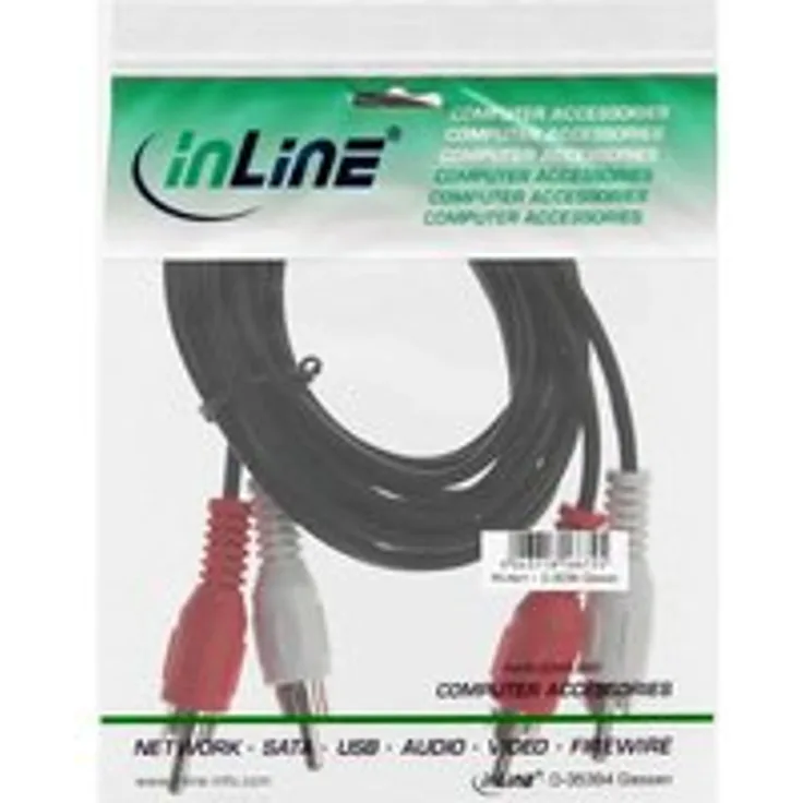 InLine 89933C Cinch Kabel, 2x Cinch, Stecker - Stecker, 1m