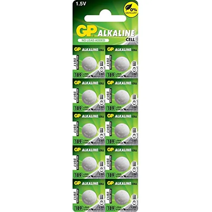 GP Batteries Knopfbatterien, Alkaline, 189, 10er-Pack