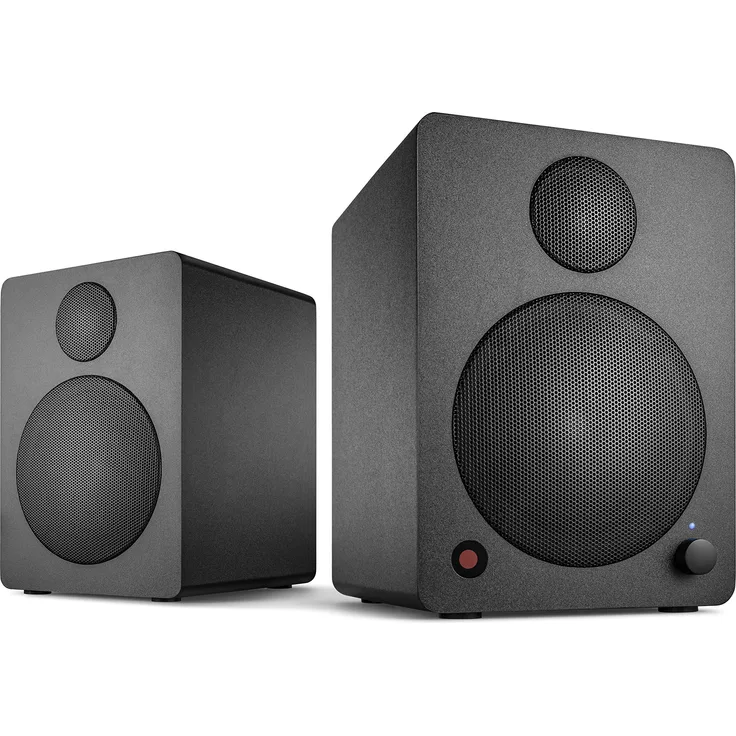 wavemaster CUBE MINI NEO black - Regallautsprecher-System (36 Watt) mit Bluetooth-Streaming, Digitalanschluss und IR-Fernbedienung, Aktiv-Boxen, Nutzung für TV-Tablet-Smartphone, schwarz (66370) Regallautsprecher - 36 Watt - schwarz