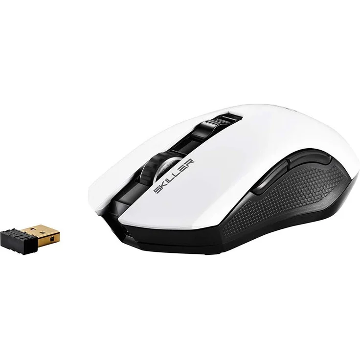 Sharkoon SKILLER SGM3 weiß, optische Gaming Maus, Dual Mode (Funk oder Kabelgebunden), RGB – Bild 3