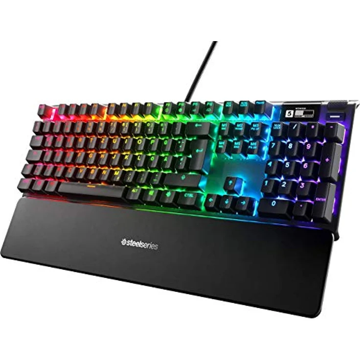SteelSeries Apex 7 - Mechanische Gaming-Tastatur OLED Smart Display Rot Schalter Deutsches (QWERTZ), Layout, Standard – Bild 1
