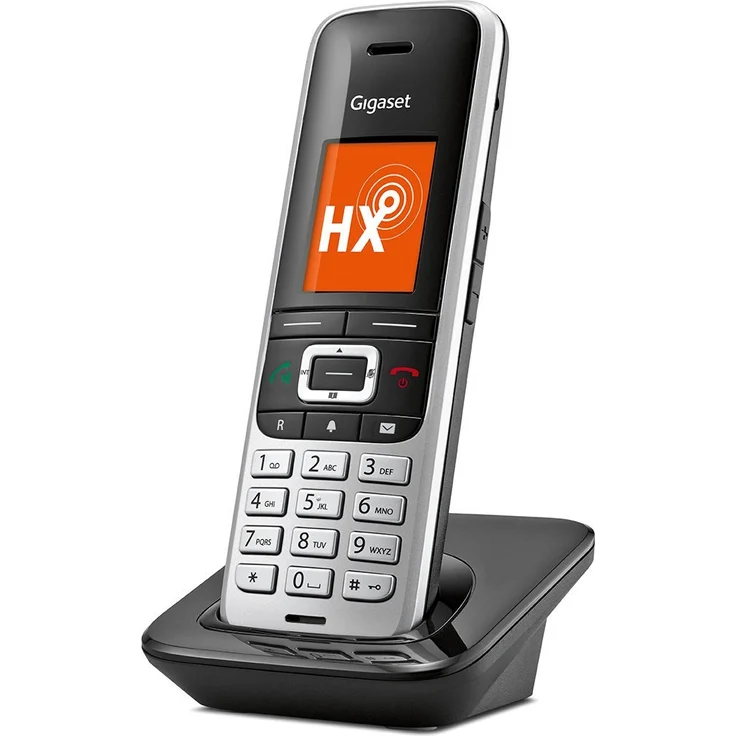 Gigaset S850HX Schnurloses DECT-Telefon zum Anschluss an vorhandene DECT-Basis, Mobilteil mit Ladeschale, Headsetanschluss, Freisprechfunktion, platin-schwarz – Bild 2