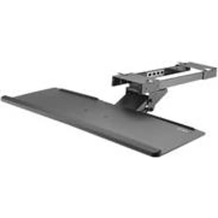StarTech.com Schreibtisch, 66 cm breit, verstellbar, Tastaturständer, ergonomische Tastaturablage, Schwarz