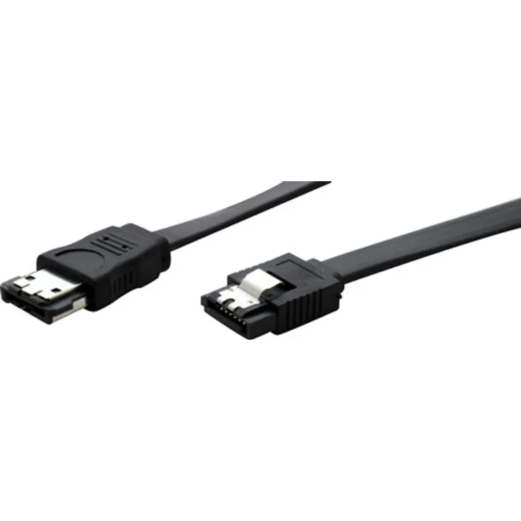eSATA 300 High Quality Kabel, 7pol eSATA Stecker an 7pol SATA Stecker, 2,0 m Hochwertiges, abgeschirmtes Datenkabel zur Verbindung von externen SATA Geräten mit dem PC (39901002)
