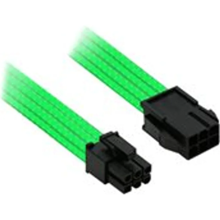 Nanoxia 900800021 6-Pin PCI-E Verlängerungskabel, 30 cm, Neon-Grüner Einzelsleeve