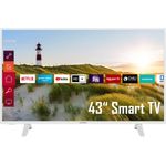 Telefunken XF43K550-W 108 cm (43 Zoll) LED Smart TV LED (Full HD, HDR) HD-Triple-Tuner (Sat, Antenne, Kabel) Modelljahr 2020 Energieklasse E (DE-Modell)
