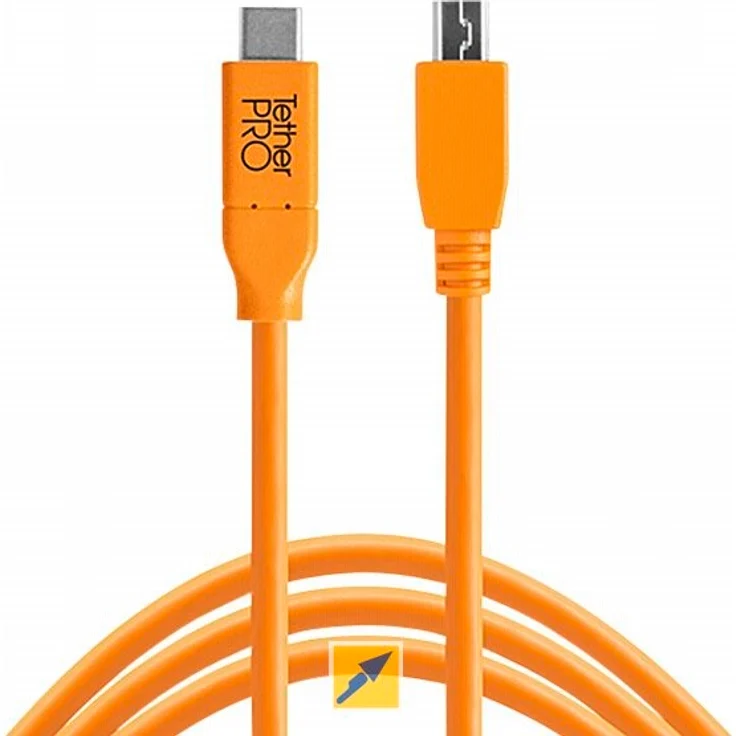 Tether Tools USB-C auf 2.0 Micro-B 5-Pin 4,60 m orange – Bild 1