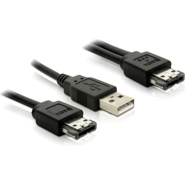 DeLOCK Power Over eSATA cable - Power Over eSATA-Kabel - USB Typ A, 4-polig, eSATA, 7-polig - 11-polig USB/eSATA - 1,0m - Schwarz (84387)