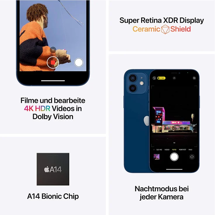 Apple iPhone 12 5G Smartphone 15,49cm (6,1 Zoll) OLED-Display, 256GB interner Speicher, Dual-SIM, iOS, (PRODUCT)RED – Bild 7