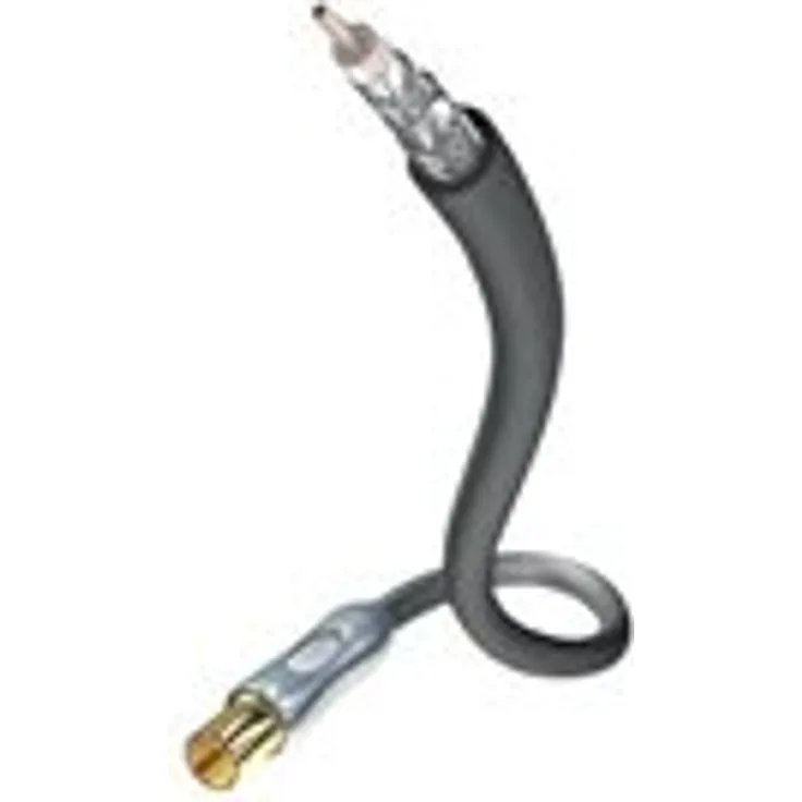 in-akustik Excellence HDTV Antenna Cable - Antennenverlängerungskabel - IEC-Anschluss (M) bis IEC-Anschluss (W) - 1.5 m - Vierfachisolierung - Anthrazit