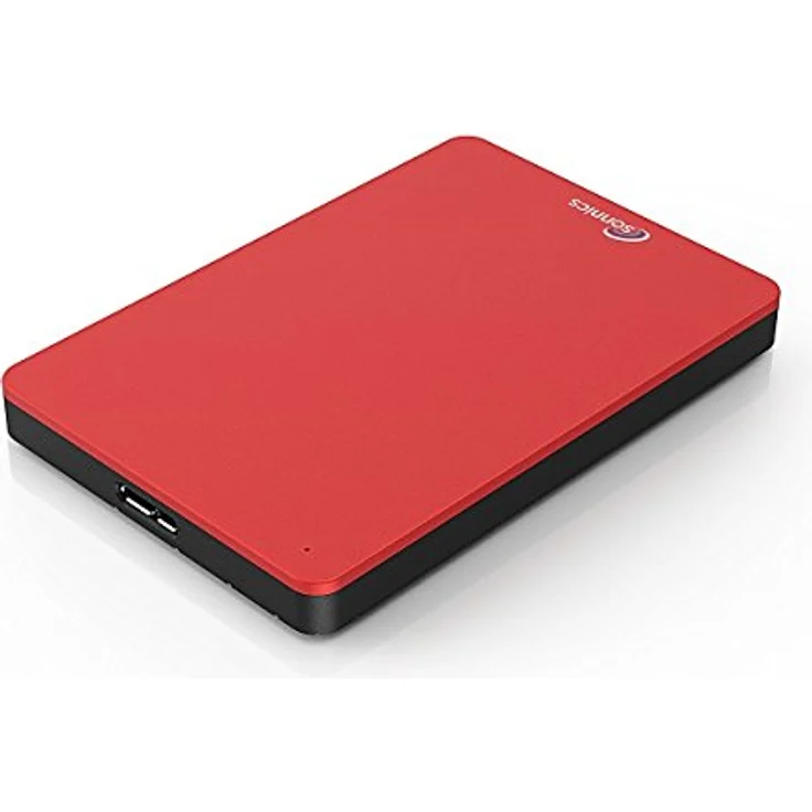 Sonnics 1TB Rot Externe tragbare Festplatte USB 3.0 super schnelle Übertragungsgeschwindigkeit für den Einsatz mit Windows PC, Apple Mac, XBOX ONE und PS4 Fat32 – Bild 1