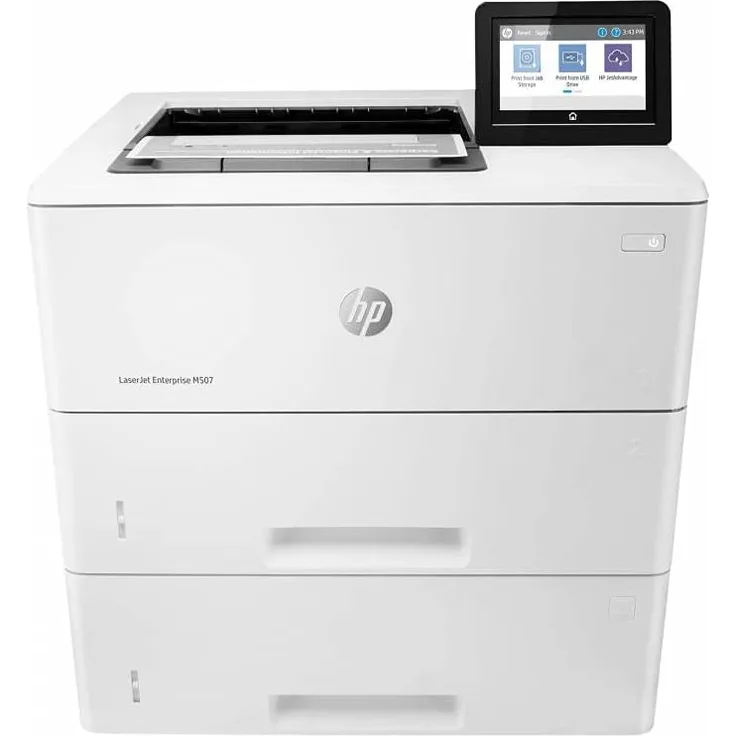 HP LaserJet Enterprise M507x - Laserdrucker, Mono, Auflösung: 1200 x 1200 dpi, Druckgeschwindigkeit (S/W): 43 S/min, Papierzufuhr: 1200 Blatt (1PV88A)