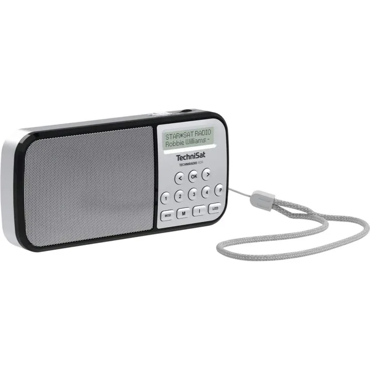 TechniSat Techniradio RDR Tragbares Radio, LCD-Display, silber