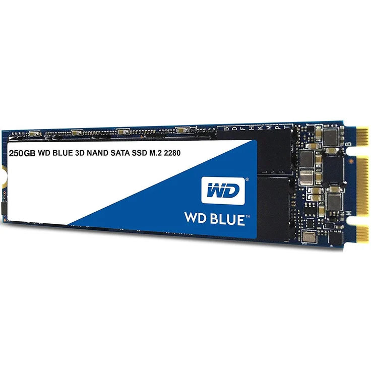 WD Blue 3D NAND SATA SSD WDS250G2B0B - Solid-State-Disk - 250 GB - intern - M.2 2280 - SATA 6Gb/s (WDS250G2B0B) – Bild 1