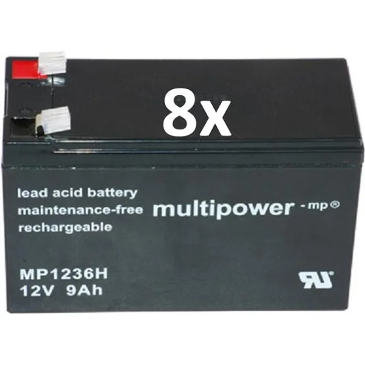 Ersatzakku Best Power B610 2000VA Markenakku 8x 12V 9Ah USV