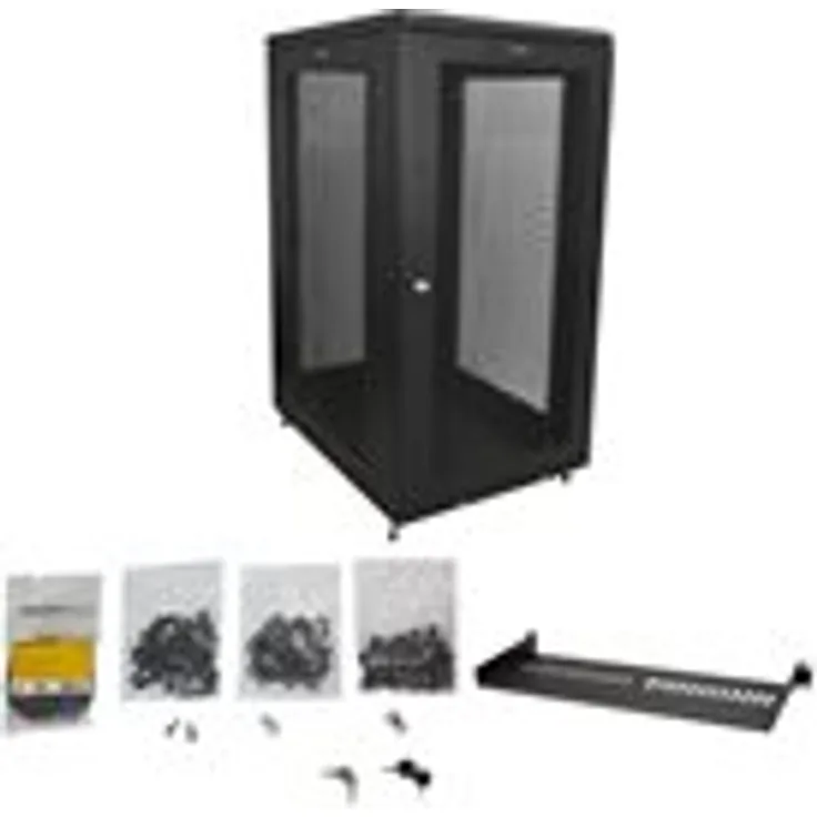 StarTech.com 24U Server Rack Cabinet - 4-Post Adjustable Depth 2.5 to 30 ) Network Equipment Rack Enclosure w/ Casters/Cable Management RK24(33 cm)BKM) - Schrank - Netzwerkschrank - 24U - 78.7 cm (31 cm) )