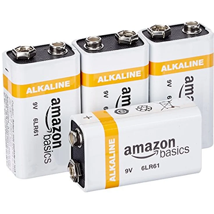 AmazonBasics Everyday Alkalibatterien, 9 V, 4 Stück (Aussehen kann variieren) – Bild 1