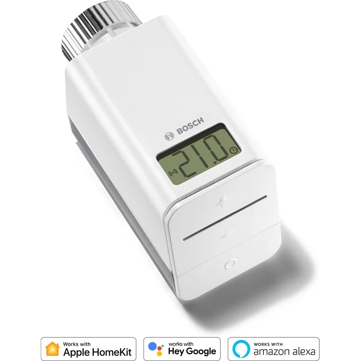 Bosch Smart Home Heizkörper Thermostat mit App Steuerung, kompatibel mit Apple HomeKit, Amazon Alexa und Google Assistant - Variante Deutschland, weiß (8750000002) – Bild 2