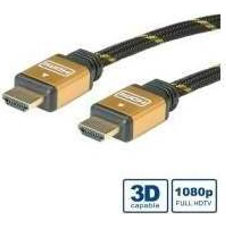 ROLINE GOLD High Speed HDMI-Kabel | ARC, Ethernet, Full HD Auflösung| 3 m