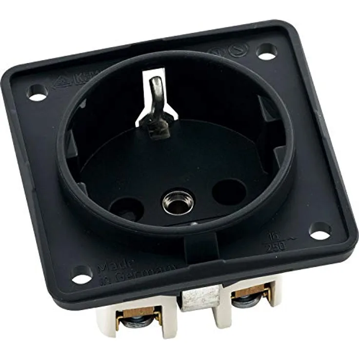 Berker Integro Schuko-Steckdose, schwarz matt
