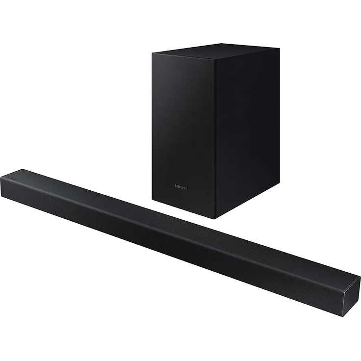 Samsung HW-T420/ZG 2.1 Soundbar mit Subwoofer, kabellos/kabelgebunden, geeignet für TV, schwarz
