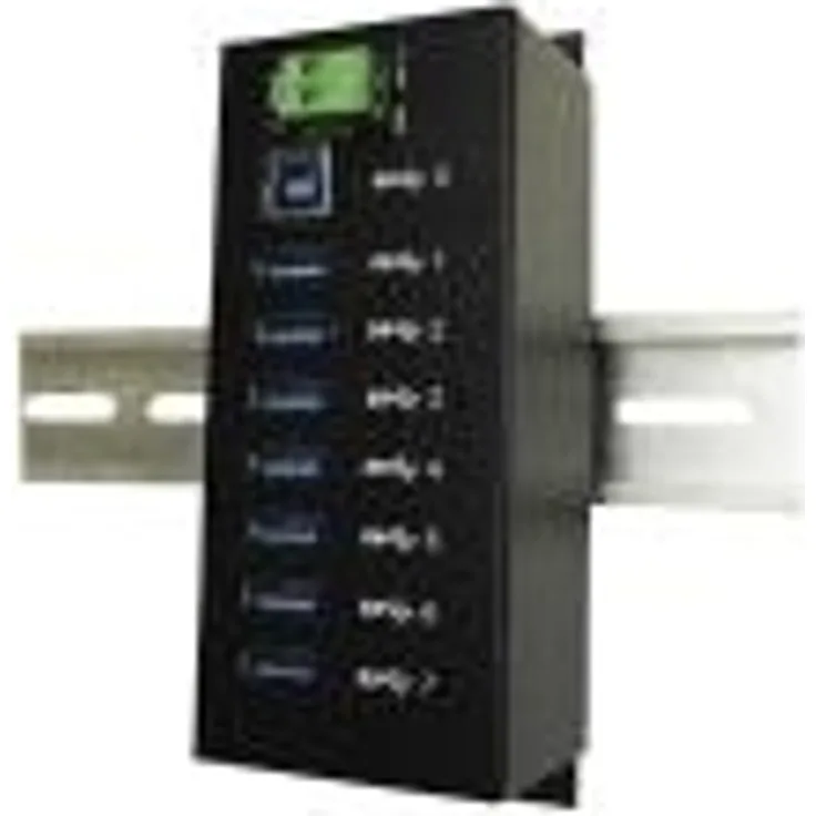 Exsys EX-1187HMVS 4 Port USB 3.0 HUB Din-Rail-Kit 15KV ESD Surge Protection schwarz