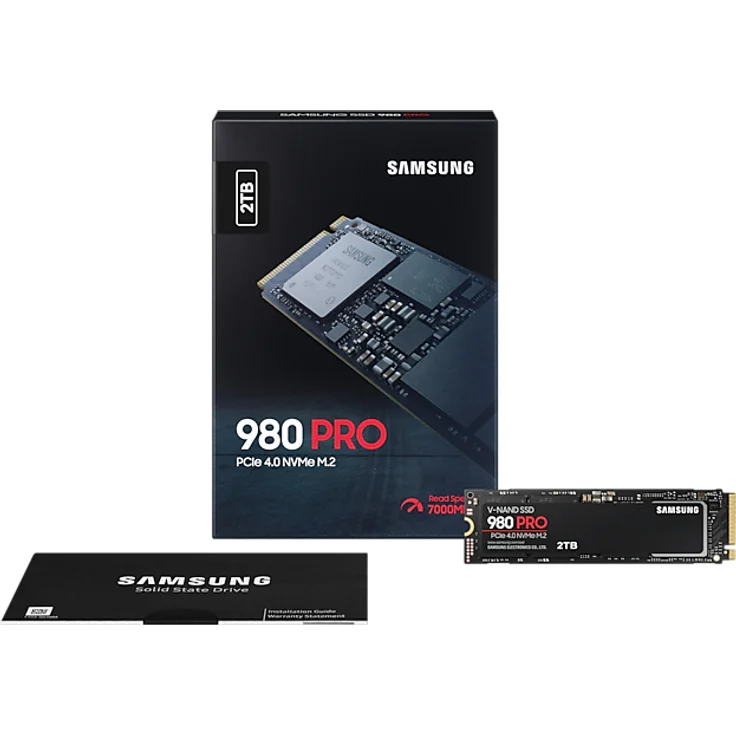 Samsung 980 PRO MZ-V8P2T0BW - Solid-State-Disk - verschlüsselt - 2 TB - intern - M.2 2280 - PCI Express 4.0 x4 (NVMe) - Puffer: 2 GB - 256-Bit-AES - TCG Opal Encryption (MZ-V8P2T0BW) – Bild 2