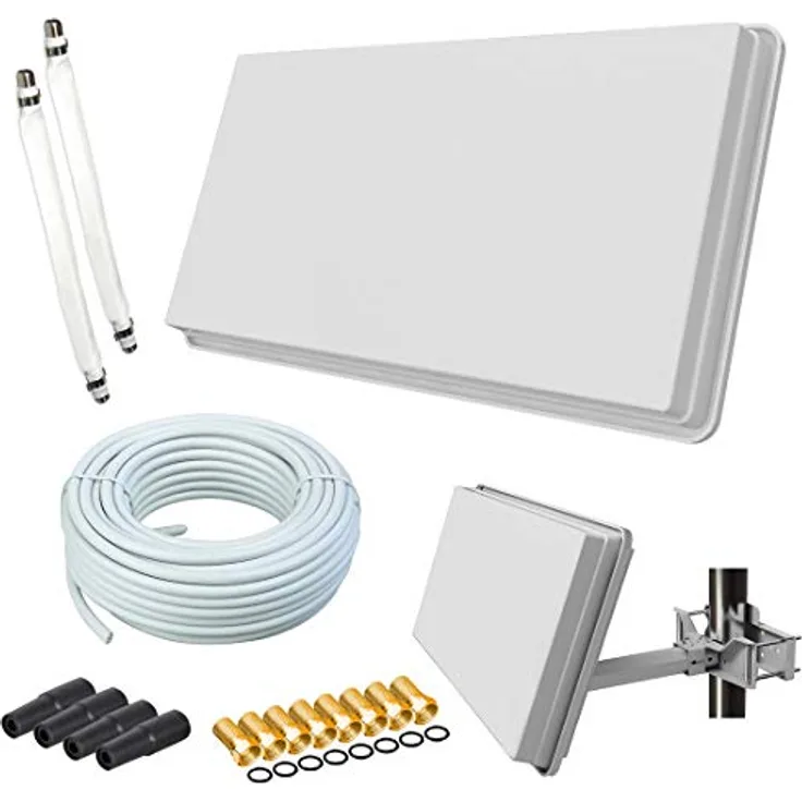 Selfsat Flachantenne + Kabel + Fensterhalterung +