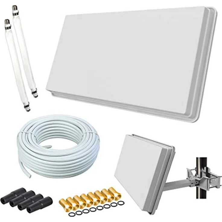 Selfsat Flachantenne + Kabel + Fensterhalterung +