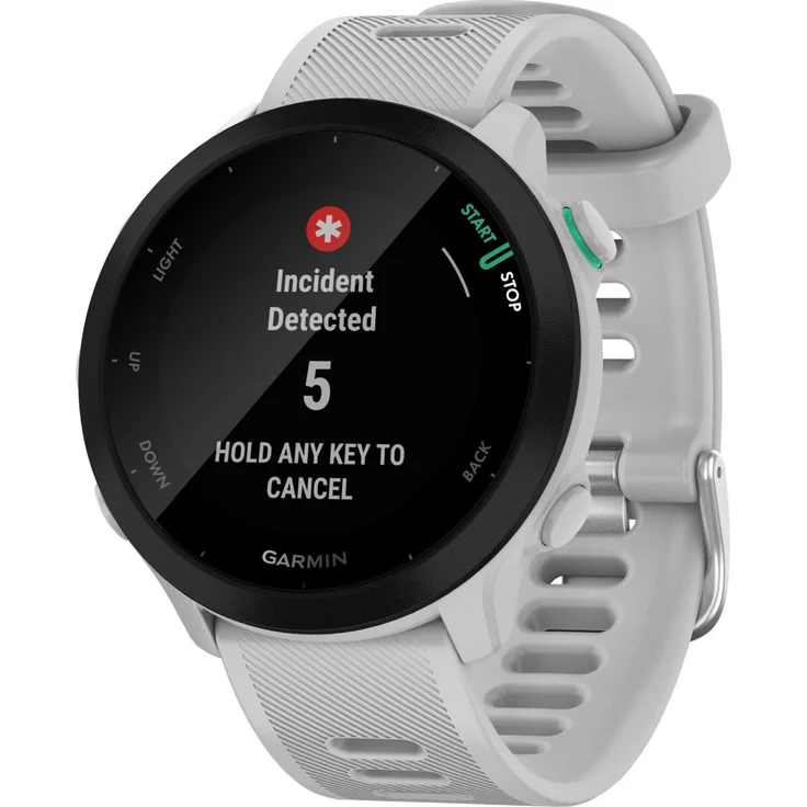 Garmin Forerunner 55 Smartwatch GPS, Unisex, 42mm, Silikonarmband, Schwarz/Steinweiß – Bild 1