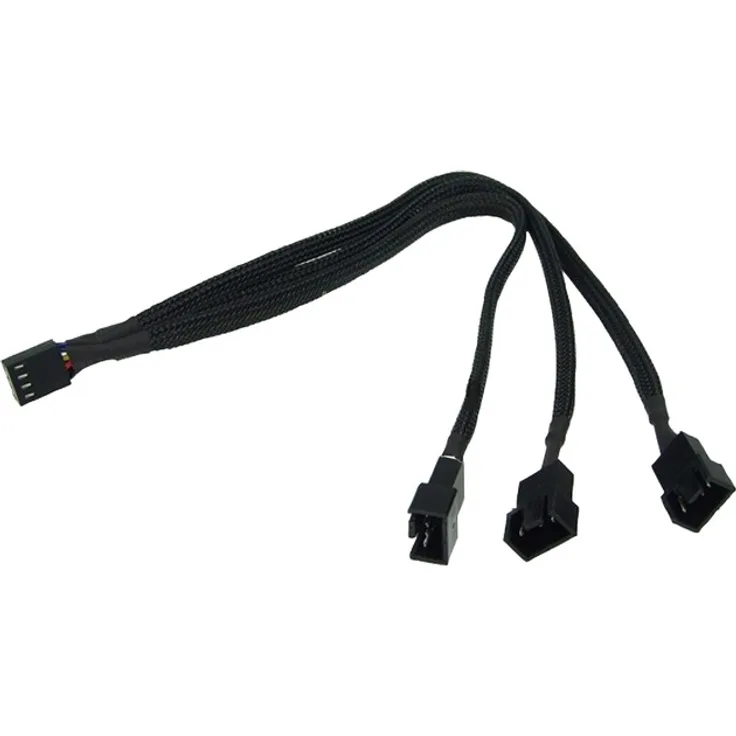 Phobya 4Pin PWM auf 3x 4Pin PWM Verlängerung Y-Kabel, schwarz