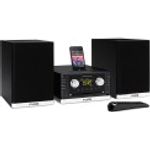 Pure VL-61496 Digital Sirocco 550 Hi-Fi Audio-System (DAB-DAB+-UKW-Tuner, CD-Player, 80 Watt RMS, USB) inkl. Dock für Apple iPod-iPhone schwarz