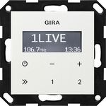 Gira 228403 Unterputz-Radio RDS ohne Lautsprecher ST55, reinweiß-glänzend