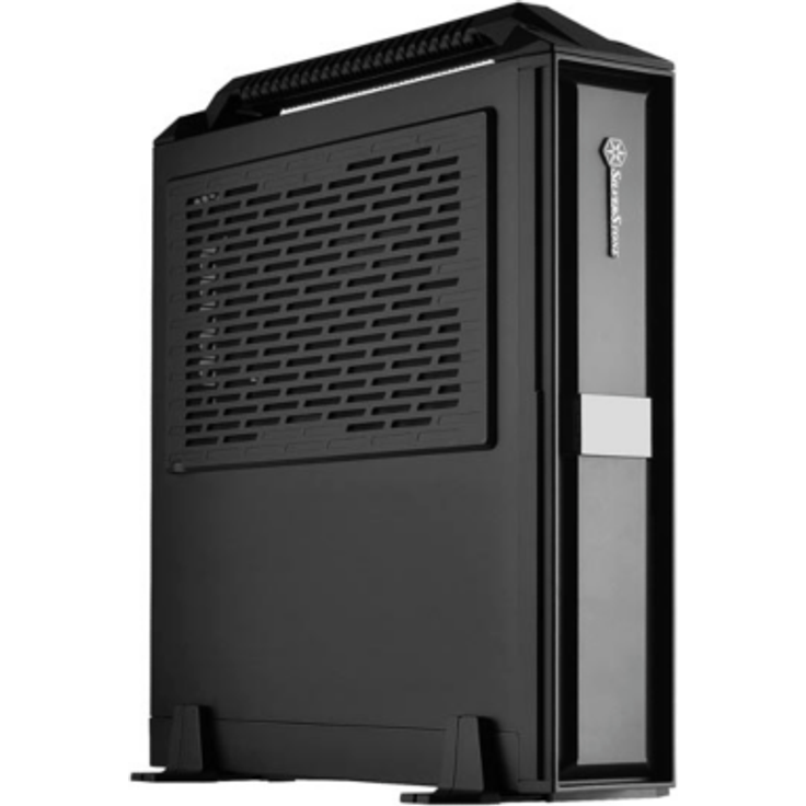 SilverStone SST-ML08B-H - Milo Mini-ITX schmales HTPC Desktop Gehäuse mit Handgriff, schwarz – Bild 1