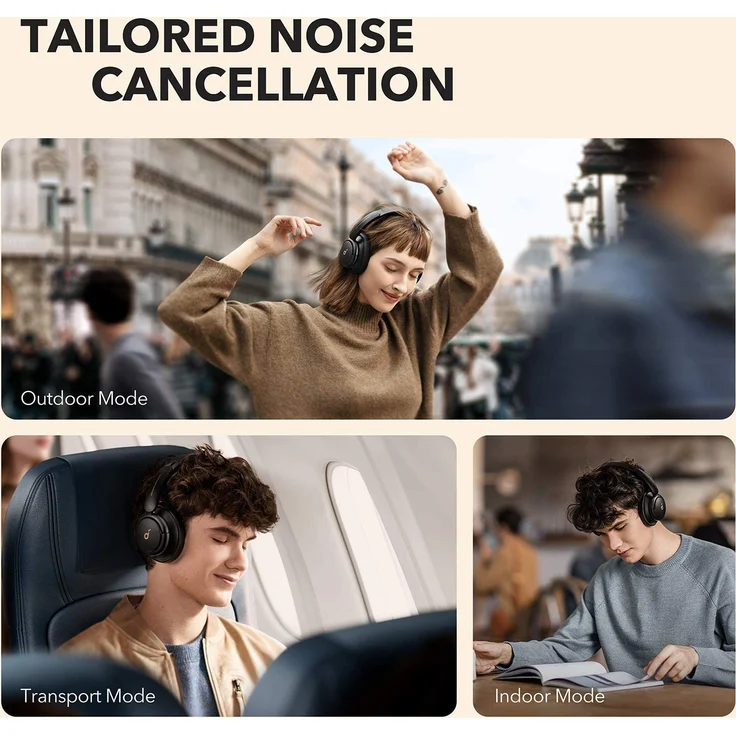 Anker Soundcore Life Q30 Over-Ear-Kopfhörer mit Bluetooth, Mikrofon, Noise Cancelling, schwarz – Bild 3