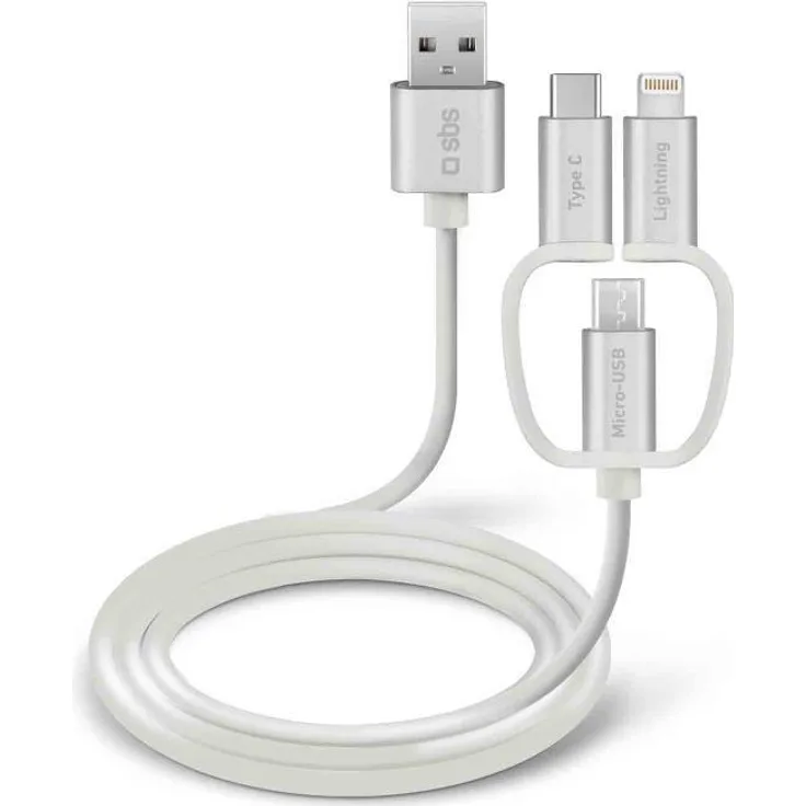 SBS TECABLEUSBIP531W USB Kabel 1,2 m USB A Micro-USB B Weiß (TECABLEUSBIP531W)