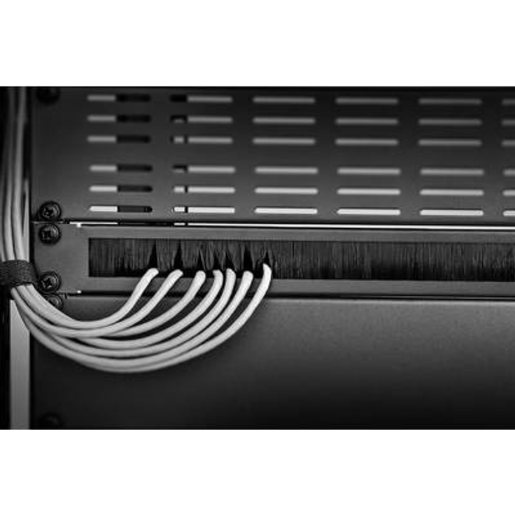 Renkforce RF-3429140 48,30cm (19) Netzwerkschrank-Bürstenleiste 1 HE Schwarz (RF-3429140)