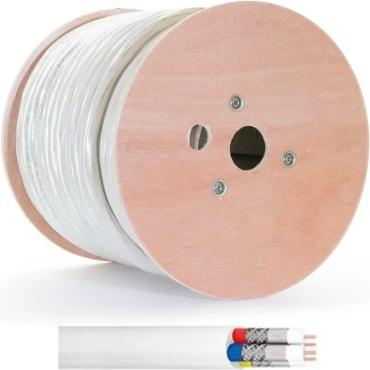 Lokmann 4 Fach 100 dB Quattro Stahl Kupfer Satkabel TV Kabel 7mm HQ Qualität 4K 8K UHD 20 Meter