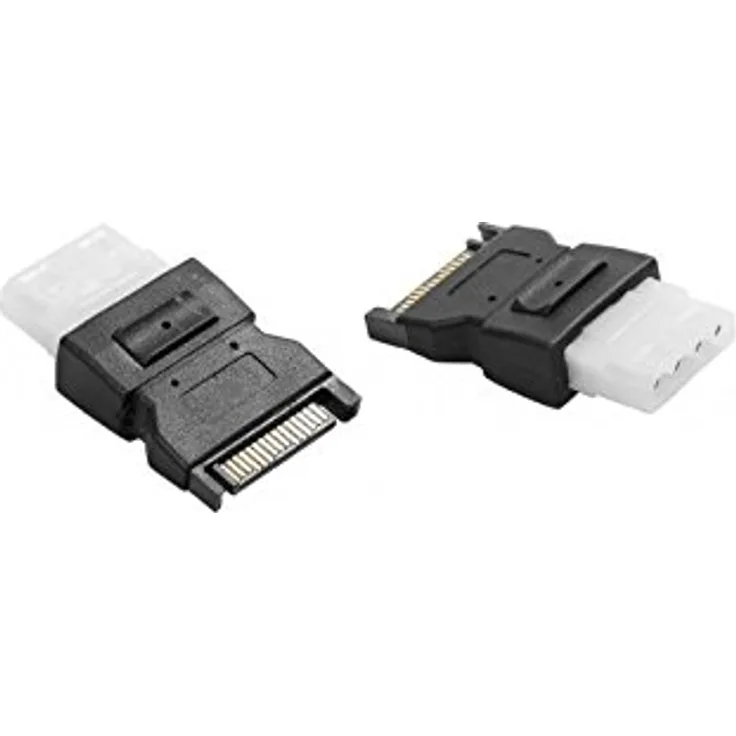 SATA / IDE Stromadapter Zum Anschluss von IDE-Festplatten und Laufwerken mit 13,30cm (5,25) Stromversorgungsanschluss an Netzteile mit SATA Stromanschluss (147554)