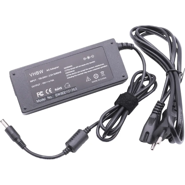 vhbw Netzteil kompatibel mit Samsung R780, RC520, RC520 S02, RC520 S03, RC530, RC530 S05, RC530 S07 Notebook, 90 W