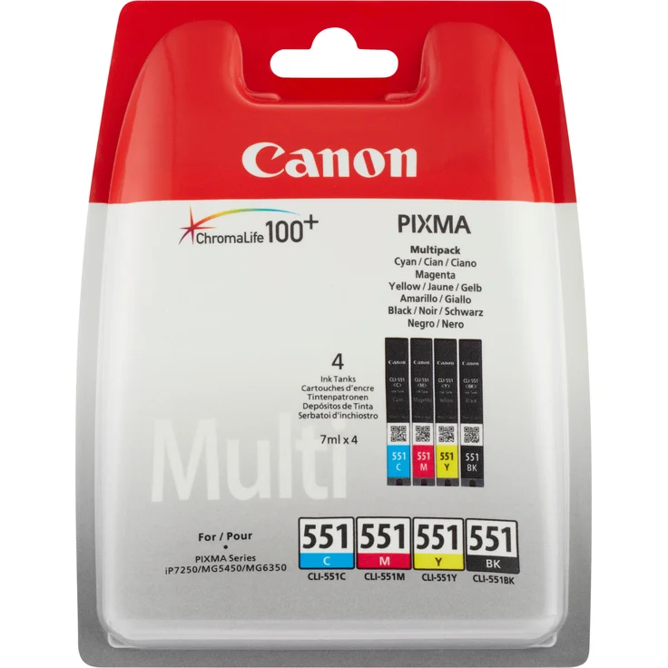 Patrone Canon CLI-551 XL Photo Value Pack 4er-Pack – Bild 1